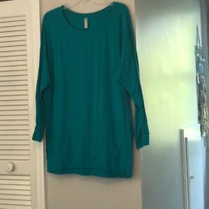 Turquoise oversized T-shirt